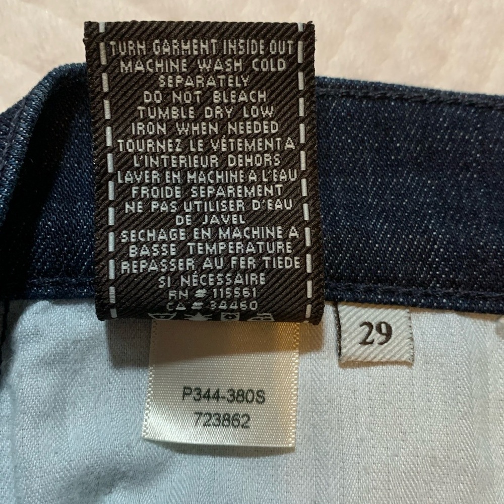 7 for All Mankind 7FAM Dojo Crop Jeans, Dark Wash Denim, Wide Leg, Size 29 - Picture 13 of 16